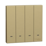 Schneider Electric Switch with Fluorescent Locator, AvatarOn C, 1 way, 4 gang, 16AX, 250V, wine gold E8734L1F_WG